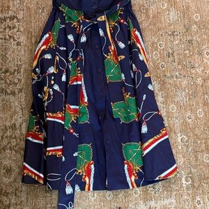 Zara Multicolor Patterned A-Line Skirt